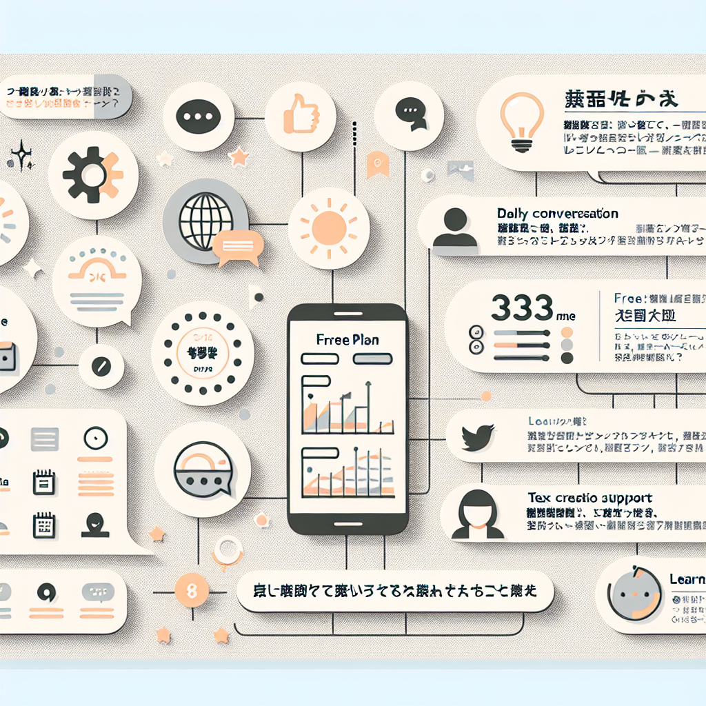ChatGPT日本語無料プランの特徴を示すインフォグラフィック