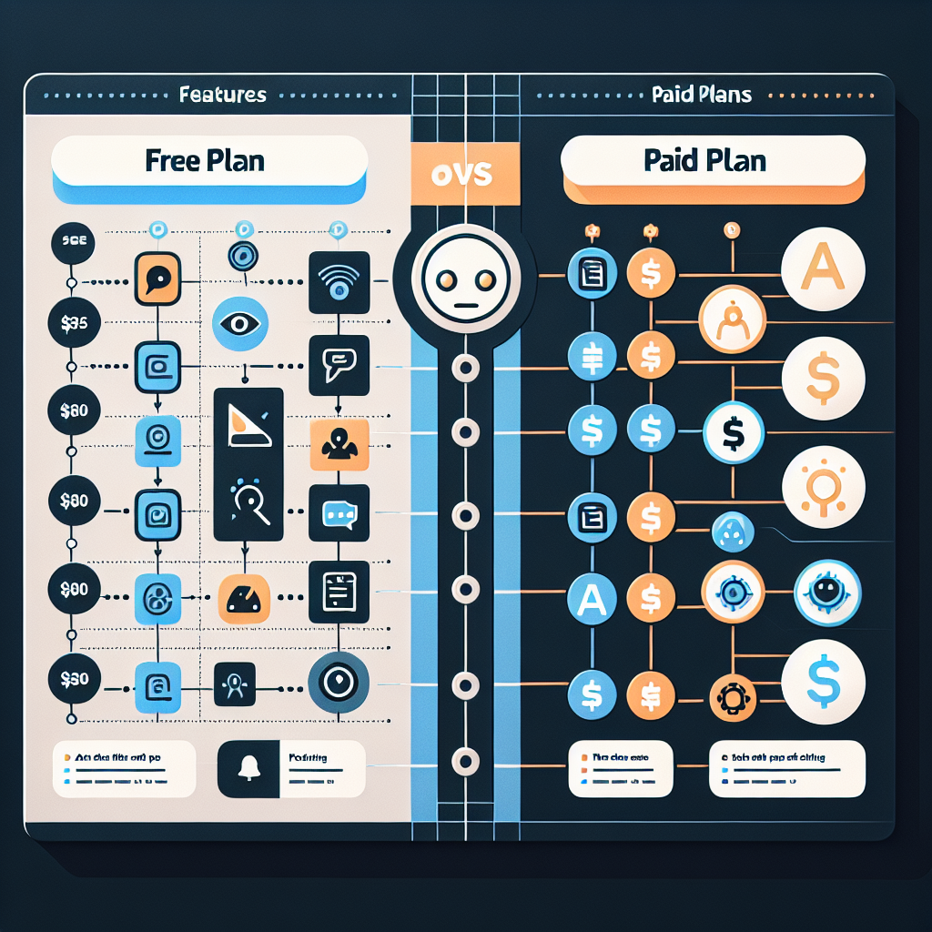 ChatGPT無料プランと有料プランの違いを示す比較チャート