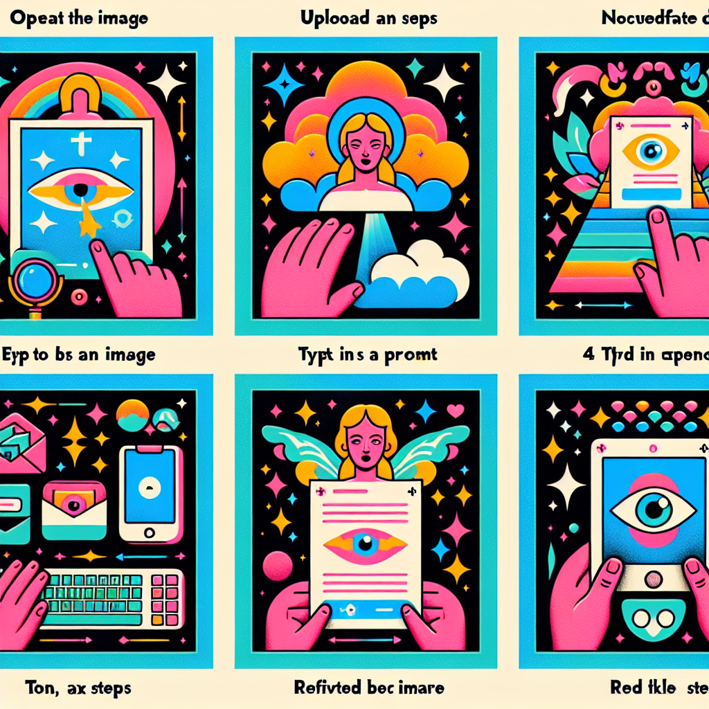 ChatGPTを用いたジブリ風イラスト生成の手順を示すイラスト