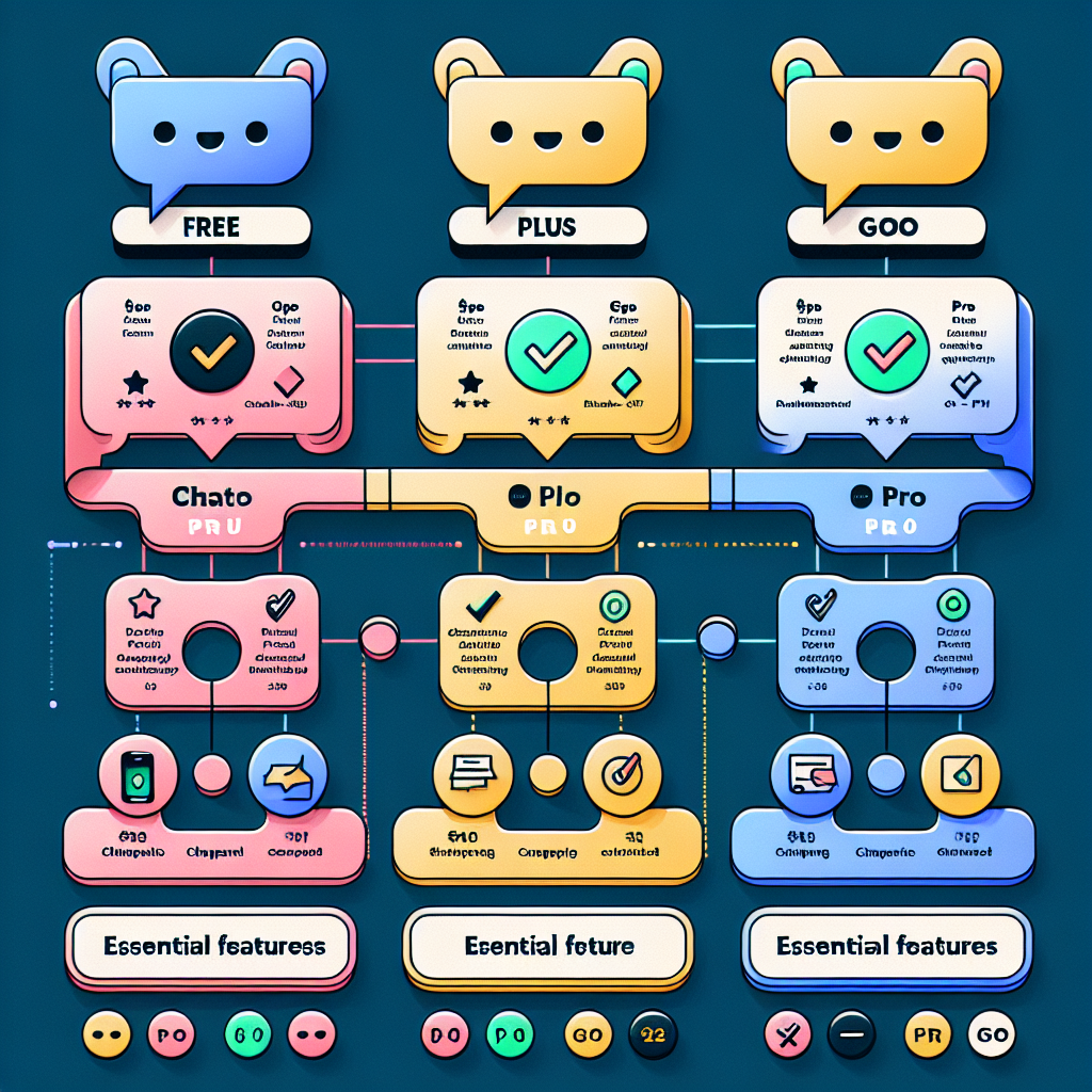 ChatGPTの各プランと料金の比較表